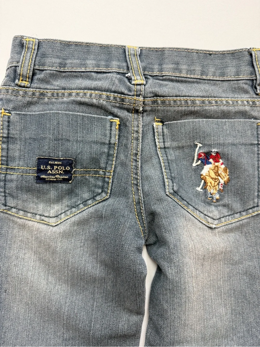 U.S. Polo Assn. Boys Faded Blue Straight Jeans